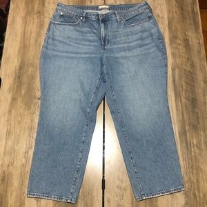 Madewell The Curvy Perfect Vintage Straight Jean Medium Wash Plus Sz 20W